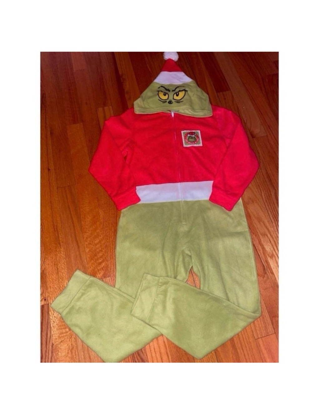 Kids Grinch Fleece Pajama - Green & Red